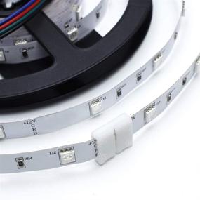 img 2 attached to 💡 LightingWill 10Pack 4-Pin RGB LED Light Strip Connector: Gapless Solderless Adapters for 5050 Multicolor LED Strip Light - 10mm Unwired