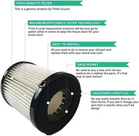 img 2 attached to 🔍 High-Quality Replacement Vacuum Filter - Fits Eureka Part # 67821, 68931, 68931A, EF91, EF-91, EF-91B, DCF-21, DCF21 - Compatible with Models 4236AZ, 4235AZ, 4236AZ, SA3276AZ, UK4236AZ, UK4237AZ (Pack of 2)