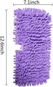 img 3 attached to Xindejia 2-Pack Microfiber Mop Replacement Pads for Shark Steam Pocket Mops - Washable & Durable, Fits S3500 Series, S3501, S3601, S3550, S3801, S3901, SE4509 (Purple)