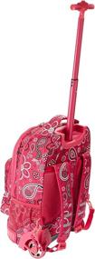 img 3 attached to 🎒 Ultimate Style and Convenience: Rockland 19 Inch Rolling Backpack Leopard Print - Perfect for Casual Daypacks