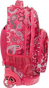 img 2 attached to 🎒 Ultimate Style and Convenience: Rockland 19 Inch Rolling Backpack Leopard Print - Perfect for Casual Daypacks