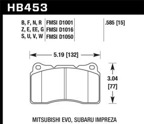 img 1 attached to 🦅 Тормозные накладки Hawk Performance HB453N.585 - Улучшенная версия HP Plus