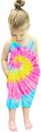 nirovien tie dye harem strap romper for toddler girls - one piece summer outfit in sizes 2-6y logo