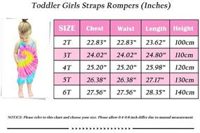 img 2 attached to Nirovien Tie Dye Harem Strap Romper for Toddler Girls - One Piece Summer Outfit in Sizes 2-6Y