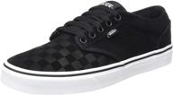 vans low top sneakers black canvas men's shoes for athletic logo