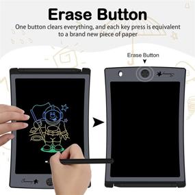 img 3 attached to 🎨 Multicolor Black 8.5 Inch LCD Writing Tablet - Educational Learning Toy for 3-6 Year Old Boys and Girls