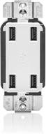 🔌 leviton usb4p-w: high speed 4-port usb charger with 4.2-amp capacity in white logo