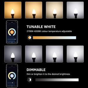 img 1 attached to 💡 Dimmable Candelabra Bulb 2700K-6500K - Essential Equivalent for Your Lighting Needs