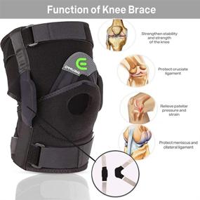 img 1 attached to 🦵 DISUPPO Knee Braces - Hinged Brace with Side Stabilizers, Adjustable Open Patella for Knee Pain Relief, Sports Injuries, Arthritis, ACL, Meniscus Tear, Ligament Support & Compression Recovery