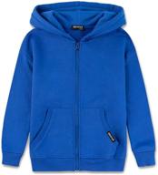 👕 deespace boys' brushed fleece kangaroo sweatshirt: fashion hoodies & sweatshirts collection logo