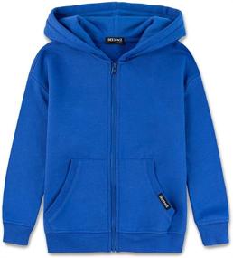 img 4 attached to 👕 DEESPACE Boys' Brushed Fleece Kangaroo Sweatshirt: Fashion Hoodies & Sweatshirts Collection