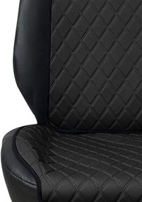 img 2 attached to FH Group NeoSupreme Seat Protectors (Black) Front Set With Gift - Universal Fit For Cars