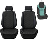 fh group neosupreme seat protectors (black) front set with gift - universal fit for cars logo