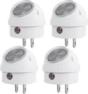 dewenwils led plug in night lights: auto dusk to dawn, 360° rotating, directional nightlights for kids, hallway, bathroom, bedroom - daylight, ul listed (4 pack) логотип