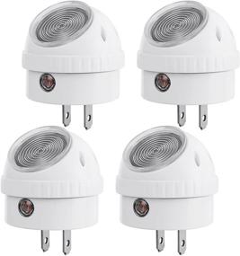 img 4 attached to DEWENWILS LED Plug in Night Lights: Auto Dusk to Dawn, 360° Rotating, Directional Nightlights for Kids, Hallway, Bathroom, Bedroom - Daylight, UL Listed (4 Pack)