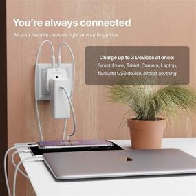 img 1 attached to Unidapt Europe to US Plug Adapter: 2 USB Outlet, American 🌍 Wall Charger 3 in 1 - Travel Power Plug Adapter (Type A)