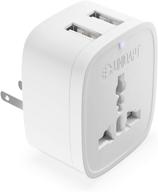 unidapt europe to us plug adapter: 2 usb outlet, american 🌍 wall charger 3 in 1 - travel power plug adapter (type a) logo