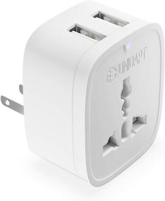 img 4 attached to Unidapt Europe to US Plug Adapter: 2 USB Outlet, American 🌍 Wall Charger 3 in 1 - Travel Power Plug Adapter (Type A)