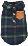 🐕 stylish england plaid dog clothes: warm flannel t-shirt for small/medium pets - bbeart pet apparel logo