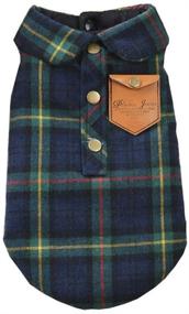 img 3 attached to 🐕 Stylish England Plaid Dog Clothes: Warm Flannel T-Shirt for Small/Medium Pets - BBEART Pet Apparel