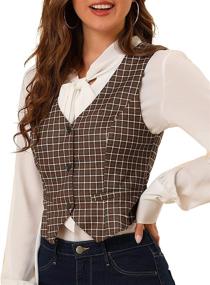 img 3 attached to Allegra Waistcoat Steampunk Sleeveless Versatile Women's Clothing and Coats, Jackets & Vests