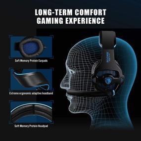 img 2 attached to SADES SA810 Gaming Headset - Surround Sound Stereo Headphones with Enhanced Bass, Noise Isolation Microphone, and Volume Control - for Xbox One, PS4, PC, Laptop, Mac, Mobile