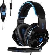 sades sa810 gaming headset - surround sound stereo headphones with enhanced bass, noise isolation microphone, and volume control - for xbox one, ps4, pc, laptop, mac, mobile logo