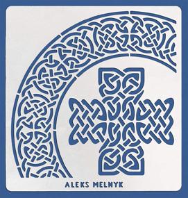 img 1 attached to 🔥 Enhance Your Crafts with Aleks Melnyk #38 Metal Journal Stencils: Celtic Knot, Cross, Viking Symbols - Wood Burning, Pyrography & Engraving Kit 3 PCS