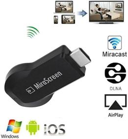 img 3 attached to MiraScreen WiFi Display Dongle Receiver для телевизора, беспроводной ТВ-донгл 1080P для ПК, поддерживающий DLNA Airplay Miracast с телефона, планшета или компьютера на телевизор или проектор.