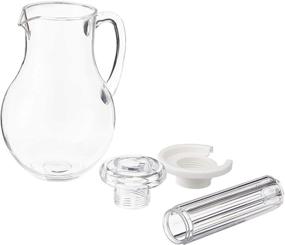 img 2 attached to 🥤 2-Quart Winco Water Pitcher with Ice Tube Core - Polycarbonate Material