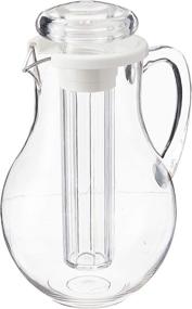 img 3 attached to 🥤 2-Quart Winco Water Pitcher with Ice Tube Core - Polycarbonate Material