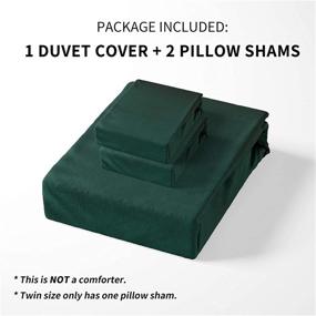 img 3 attached to Emerald Green Velvet Duvet Cover Queen Size Bedding Set with 2 Pillow Shams by HYBD