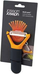 img 3 attached to Joseph Joseph Y-shaped Julienne Peeler with Easy Grip Handles, Stainless Steel Blade for Kitchen Vegetable and Fruit, in Orange