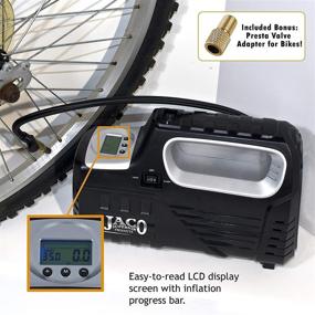 img 2 attached to JACO SmartPro 2.0 Portable Air Compressor Pump - Digital Tire Inflator - AC/DC - 100 PSI