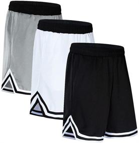 img 4 attached to OPALOS Basketball Lightweight Drawstring Black White Grey 115