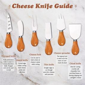 img 1 attached to 🎁 ABELL Charcuterie Cheese Board and Knife Set: The Perfect Gift for Christmas, Housewarming, Thanksgiving, Wedding, Birthday