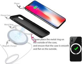 img 1 attached to 🔋 LEWOTE Magnetic Wireless Car Charger: Fast Charging Air Vent Phone Holder for iPhone 13/12 Series (White) - Includes 2Pcs 3M Sticker Metal Rings