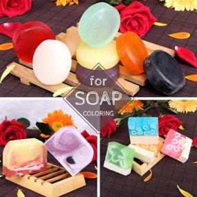 img 2 attached to 🌈 Яркая радужная жидкость для купания Bomb Soap Dye - пищевой класс жидкости для мыла для изготовления мыла своими руками, материалы для слизи, ручные купальные бомбы - безопасный для кожи краситель для набора материалов для купальных бомб, ремесла.