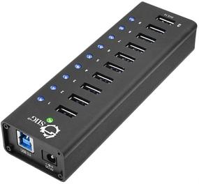 img 3 attached to 💻 SIIG 10 Port USB Hub: Fast Data Transfer and Efficient Charging for Tablets, Smartphones, and Hard Disks