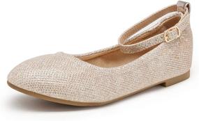 img 4 attached to DREAM PAIRS Sole Fina K Glitter Ballerina Girls' Flats: Sparkle with Style & Comfort!