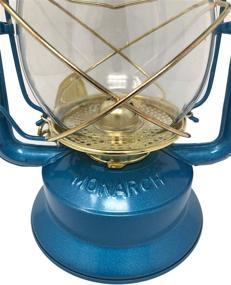 img 2 attached to Vintage Style Dietz Monarch #10 Hot Blast Blue and Gold Kerosene Lantern Oil Lamp: Charm your space with nostalgic ambiance