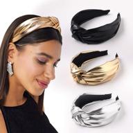 👒 knotted wide turban headband for women - fashionable hair accessory for girls and ladies (yhhfg-017) logo