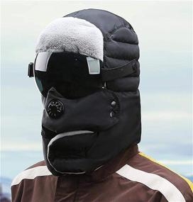 img 3 attached to 🧤 Stay Warm and Protected: Unisex Waterproof Trapper Hat with Detachable Goggles for Cold Windy Winter Days