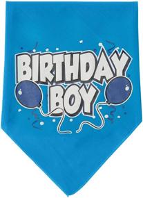 img 2 attached to 🎉 Mirage Pet Birthday Boy Screen Print Dog Bandana – Celebrate in Style with This Adorable Accessory!