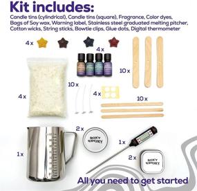 img 3 attached to DIY Candle Making Kit Silver: Create Your Own Candles with 2lb Soy Wax, Tins, Fragrances, Dyes, Melting Pot