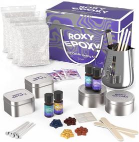 img 4 attached to DIY Candle Making Kit Silver: Create Your Own Candles with 2lb Soy Wax, Tins, Fragrances, Dyes, Melting Pot