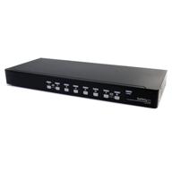 🖥️ startech.com 8 port vga kvm switch - 1u rack mount - usb vga kvm switch with audio - high resolution - kvm video switch (sv831dusbau) logo