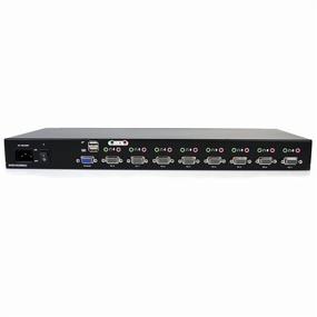 img 1 attached to 🖥️ StarTech.com 8 Port VGA KVM Switch - 1U Rack Mount - USB VGA KVM Switch with Audio - High Resolution - KVM Video Switch (SV831DUSBAU)