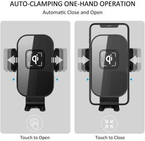 img 1 attached to UPXON Wireless Car Charger: Auto-Clamping Mount for iPhone & Android Smartphones