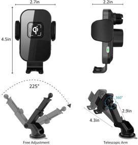 img 2 attached to UPXON Wireless Car Charger: Auto-Clamping Mount for iPhone & Android Smartphones